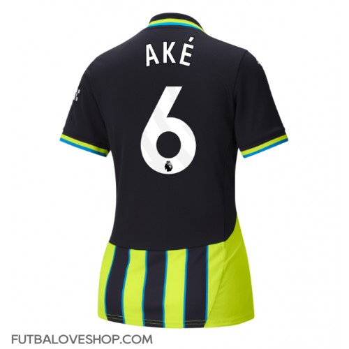 Dres Manchester City Nathan Ake #6 Preč pre Ženy 2024-25 Krátky Rukáv